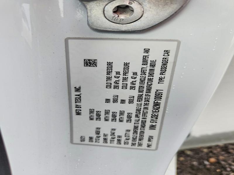 Aukcja sprzedaży 2021 Tesla Model 3, vin: 5YJ3E1EA2MF100971, numer aukcji: 67740016