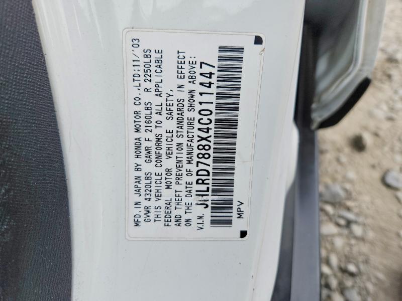 Auction sale of the 2004 Honda Cr-v, vin: JHLRD788X4C011447, lot number: 70295416