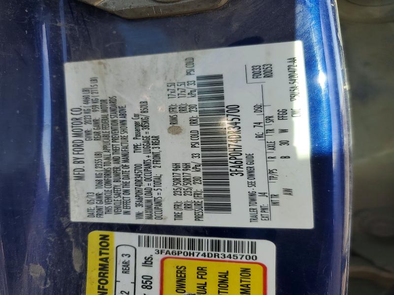 Продаж на аукціоні авто 2013 Ford Fusion, vin: 3FA6P0H74DR345700, номер лоту: 71017186