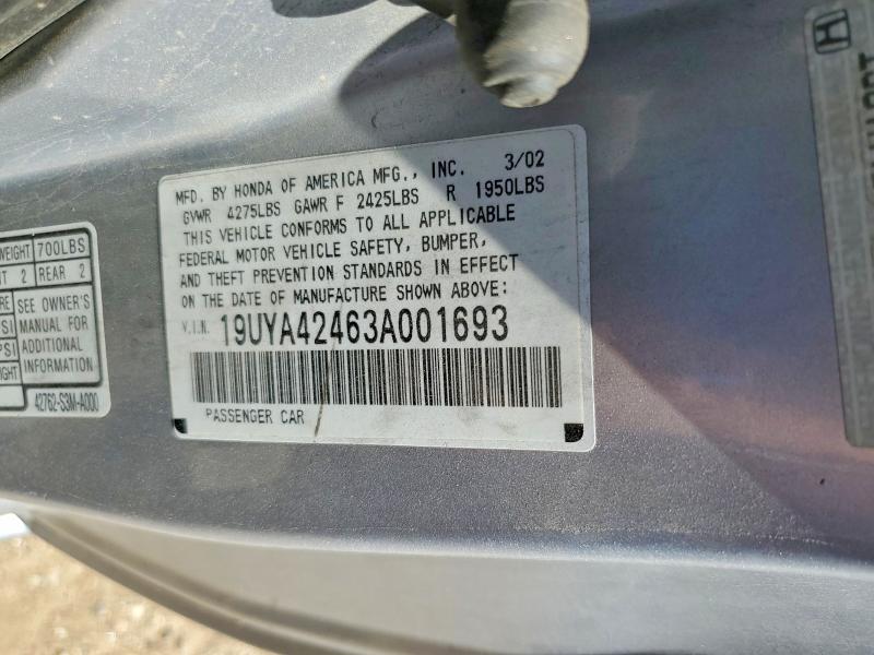 Aukcja sprzedaży 2003 Acura 3.2cl, vin: 19UYA42463A001693, numer aukcji: 59407816