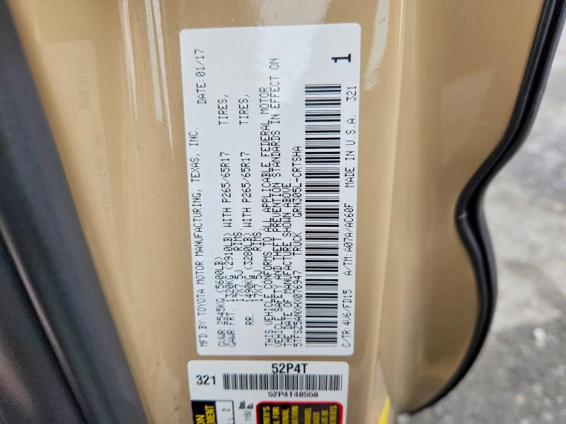 Aukcja sprzedaży 2017 Toyota Tacoma, vin: 5TFSZ5ANXHX076947, numer aukcji: 70140186