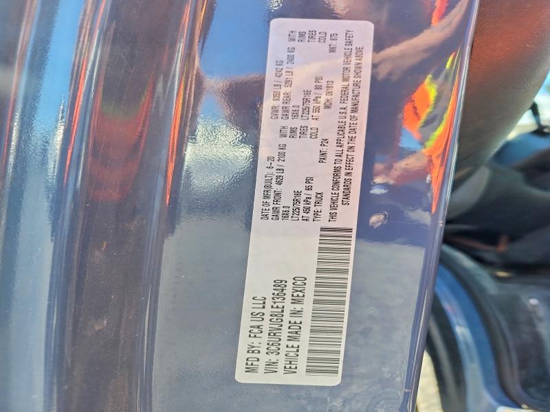 Auction sale of the 2020 Ram Promaster 3500, vin: 3C6URVJG8LE136489, lot number: 69053936