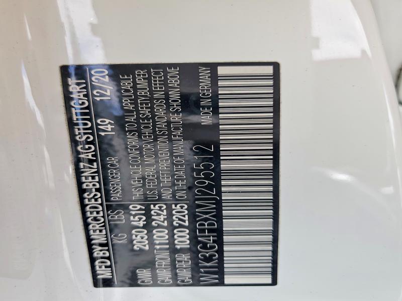 Продажа на аукционе авто 2021 Mercedes-benz A, vin: W1K3G4FBXMJ295512, номер лота: 69382556