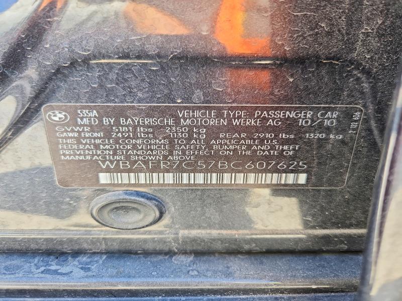 67476006 :رقم المزاد ، WBAFR7C57BC607625 vin ، 2011 Bmw 335 مزاد بيع