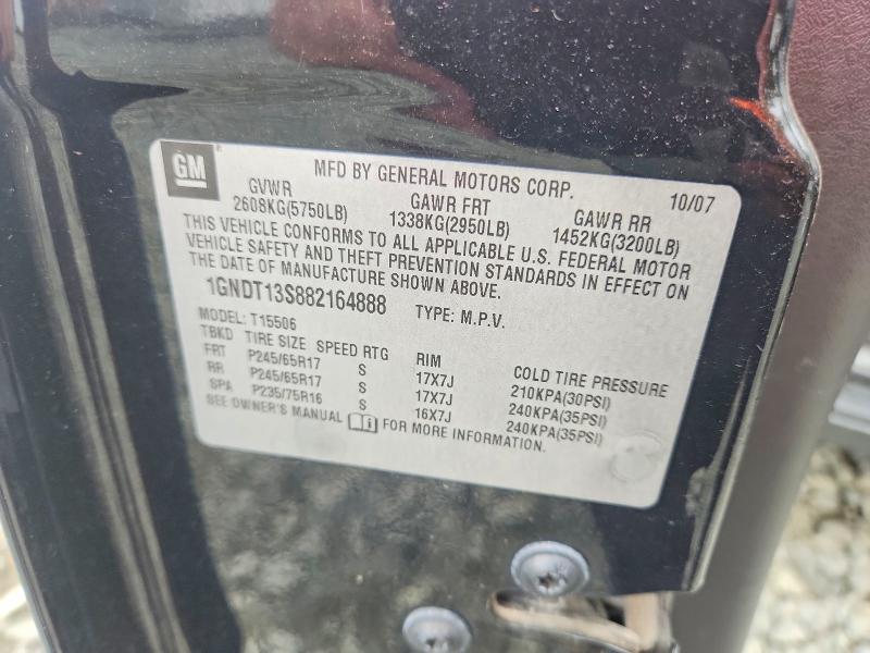 2008 Chevrolet Trailblazer მანქანა იყიდება აუქციონზე, vin: 1GNDT13S882164888, აუქციონის ნომერი: 66979426