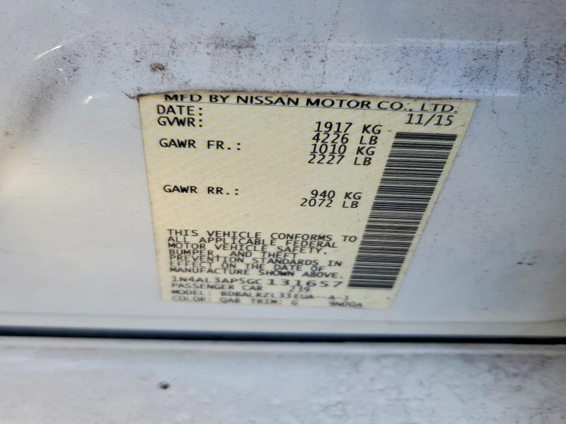 Продаж на аукціоні авто 2016 Nissan Altima, vin: 1N4AL3AP5GC131657, номер лоту: 69776416