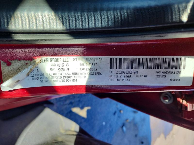 Продажа на аукционе авто 2013 Chrysler 200, vin: 1C3CCBAB2DN597004, номер лота: 67301256