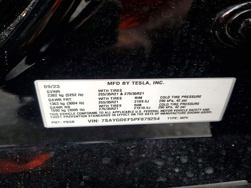 Aukcja sprzedaży 2023 Tesla Model Y, vin: 7SAYGDEF5PF879254, numer aukcji: 67454366