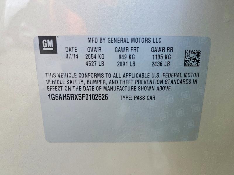 Продажа на аукционе авто 2015 Cadillac Ats, vin: 1G6AH5RX5F0102626, номер лота: 70230726