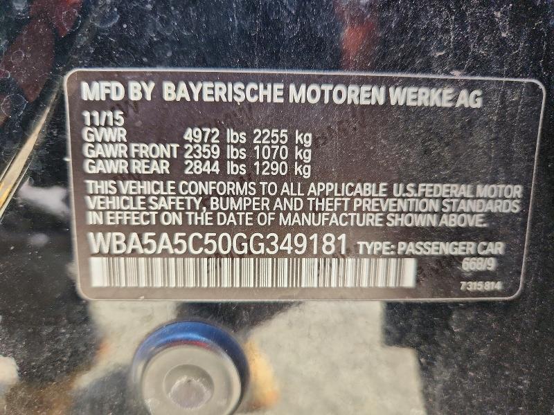 Продажа на аукционе авто 2016 Bmw 528, vin: WBA5A5C50GG349181, номер лота: 68173076