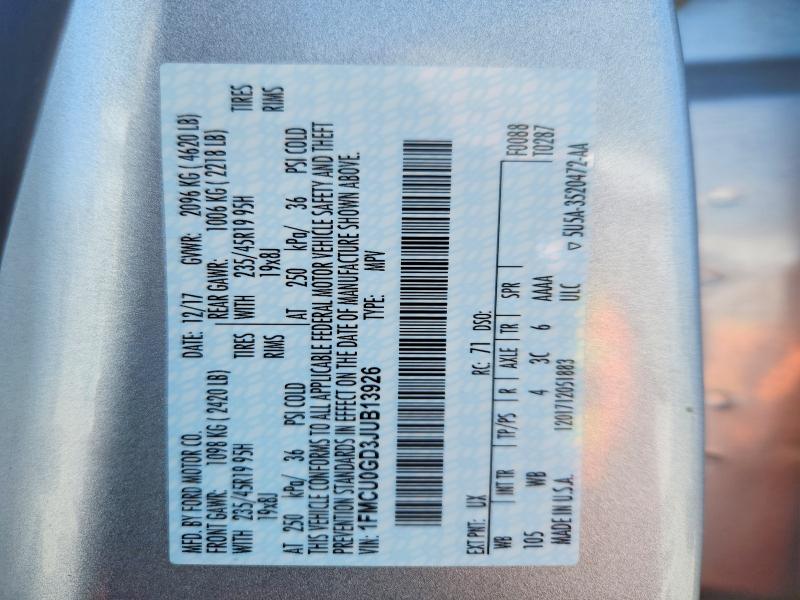 Продажа на аукционе авто 2018 Ford Escape, vin: 1FMCU0GD3JUB13926, номер лота: 70719636