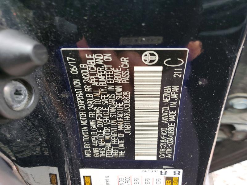 Продаж на аукціоні авто 2018 Toyota Camry, vin: JTNB11HK8J3008828, номер лоту: 69456046