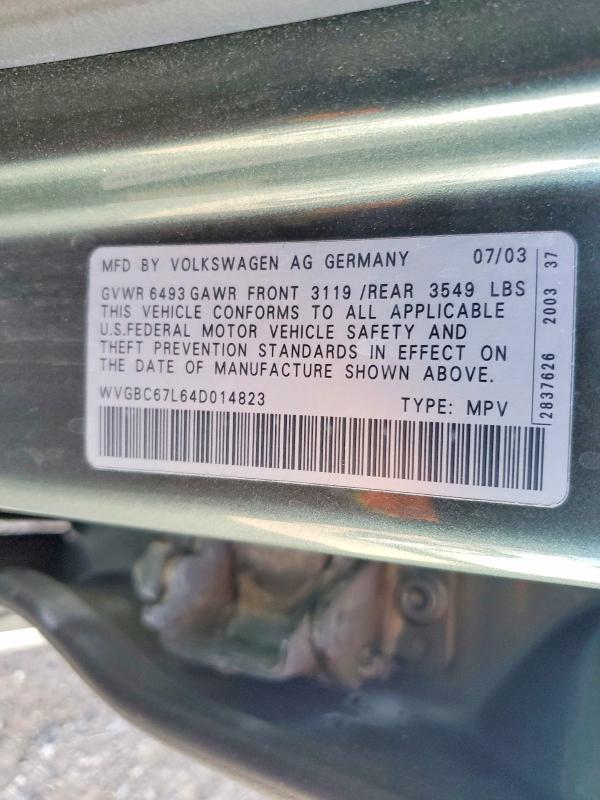 Продажа на аукционе авто 2004 Volkswagen Touareg, vin: WVGBC67L64D014823, номер лота: 68443866