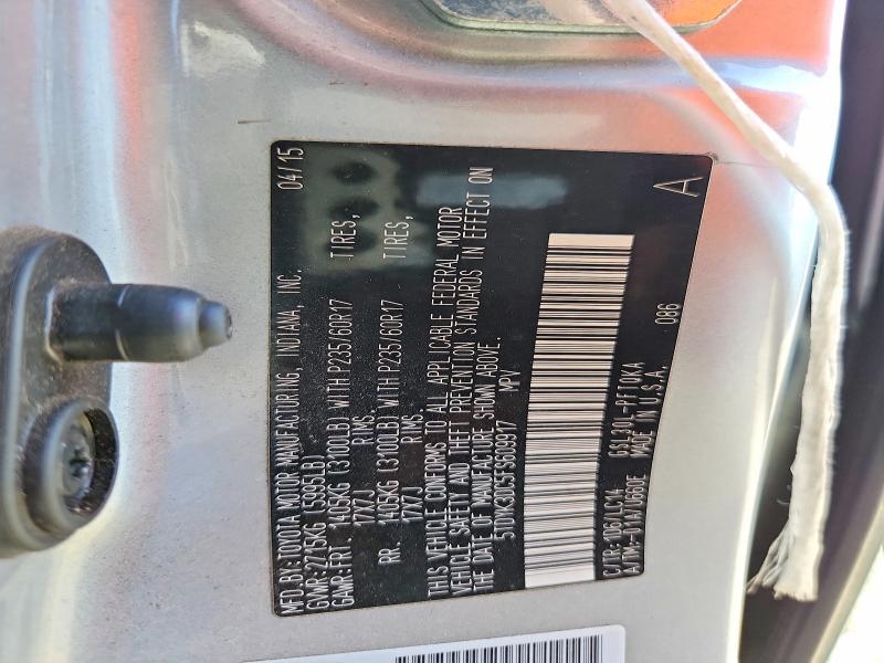 Aukcja sprzedaży 2015 Toyota Sienna, vin: 5TDYK3DC5FS609917, numer aukcji: 68302696