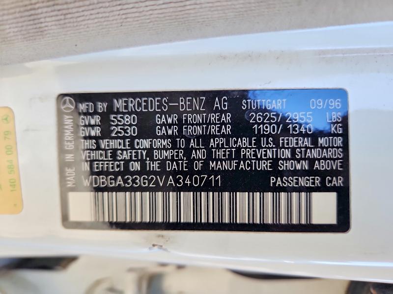 Aukcja sprzedaży 1997 Mercedes-benz S, vin: WDBGA33G2VA340711, numer aukcji: 70224826
