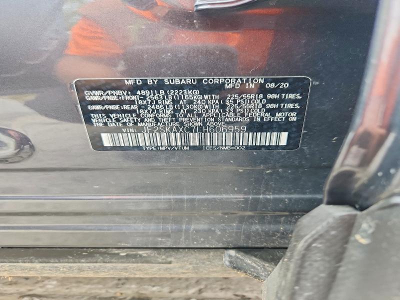 Aukcja sprzedaży 2020 Subaru Forester, vin: JF2SKAXC7LH606959, numer aukcji: 66890396