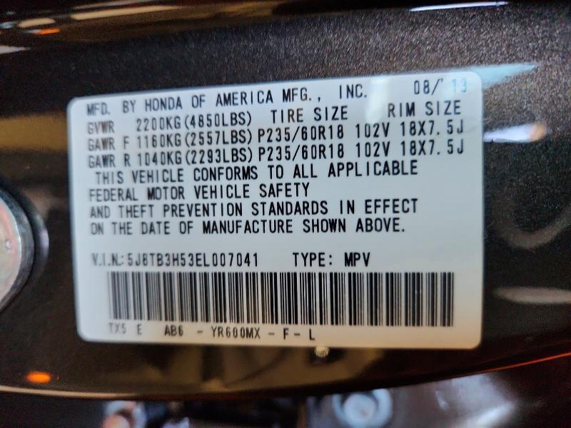 Продаж на аукціоні авто 2014 Acura Rdx, vin: 5J8TB3H53EL007041, номер лоту: 67861456