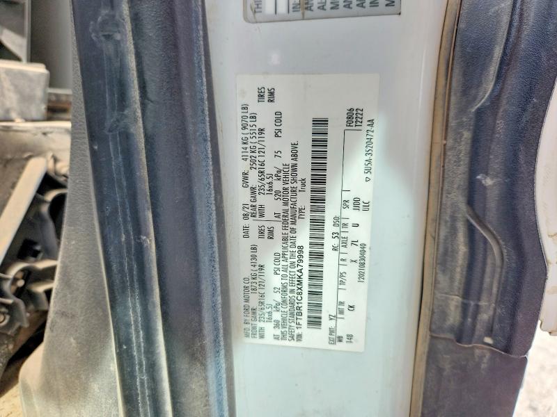 Продаж на аукціоні авто 2021 Ford Transit 250, vin: 1FTBR1C8XMKA79998, номер лоту: 70303806
