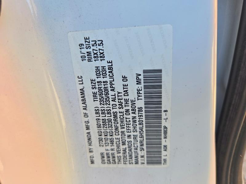 2020 Honda Odyssey მანქანა იყიდება აუქციონზე, vin: 5FNRL6H54LB019786, აუქციონის ნომერი: 71143936