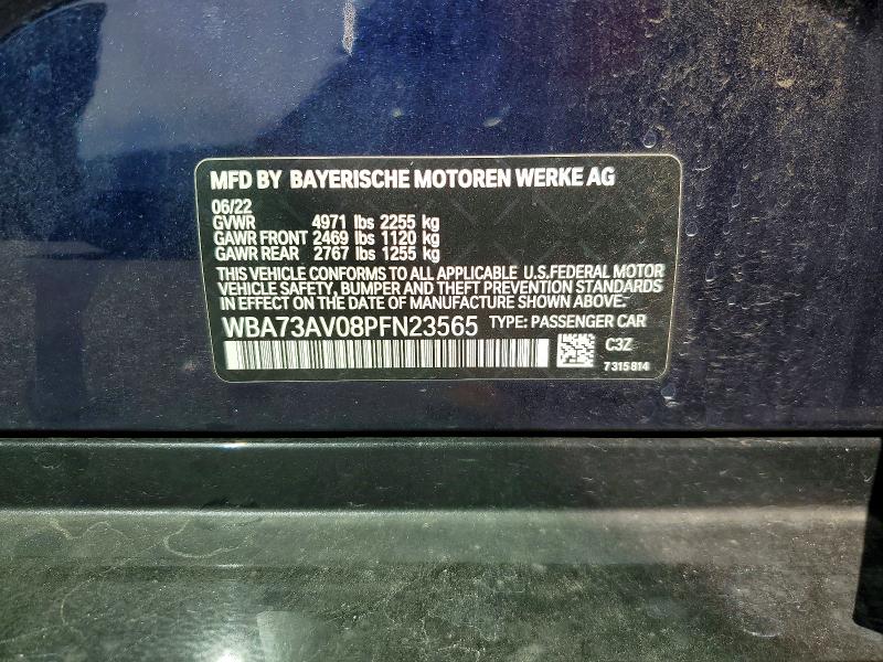 Продаж на аукціоні авто 2023 Bmw 430xi, vin: WBA73AV08PFN23565, номер лоту: 67707896