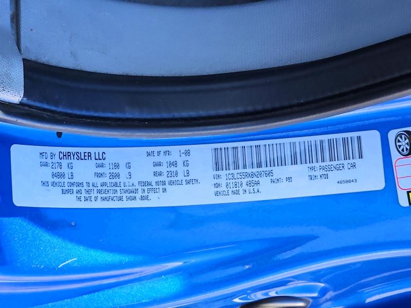 Aukcja sprzedaży 2008 Chrysler Sebring, vin: 1C3LC55RX8N207605, numer aukcji: 70737996