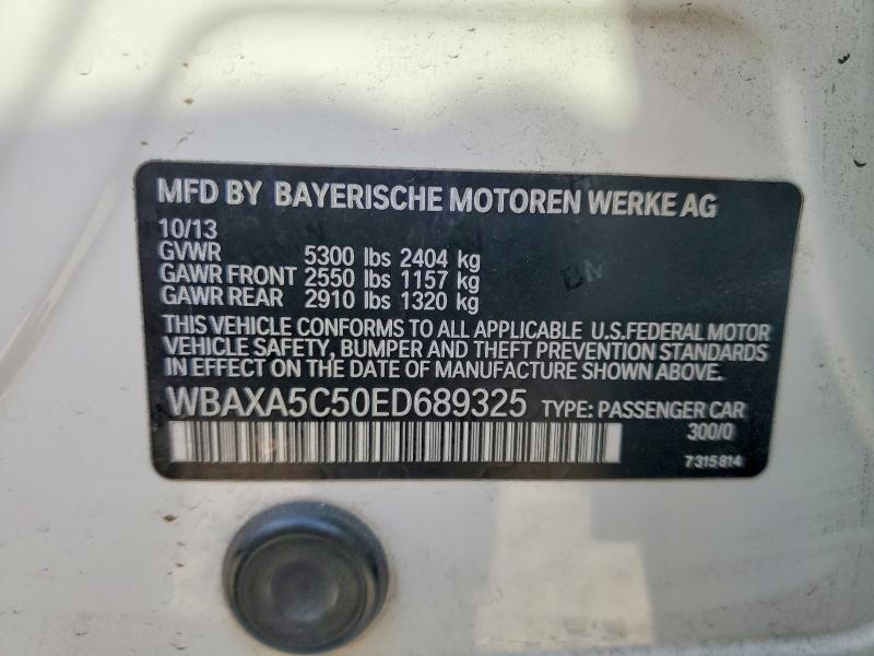 69444046 :رقم المزاد ، WBAXA5C50ED689325 vin ، 2014 Bmw 535 مزاد بيع