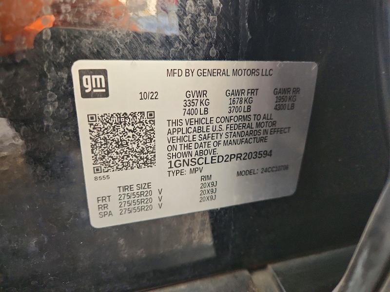 69329236 :رقم المزاد ، 1GNSCLED2PR203594 vin ، 2023 Chevrolet Tahoe مزاد بيع
