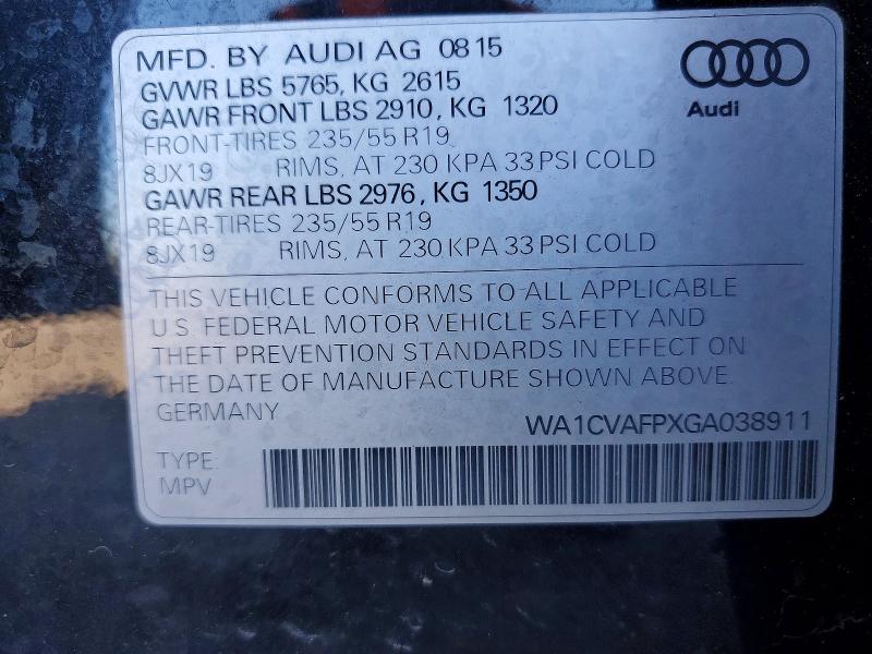 Продаж на аукціоні авто 2016 Audi Q5, vin: WA1CVAFPXGA038911, номер лоту: 67885816