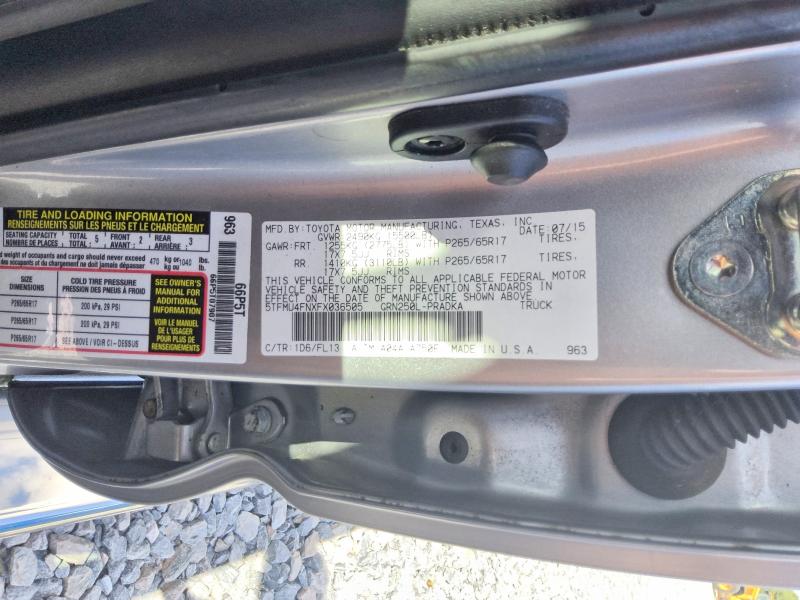 2015 Toyota Tacoma მანქანა იყიდება აუქციონზე, vin: 5TFMU4FNXFX036505, აუქციონის ნომერი: 70498776