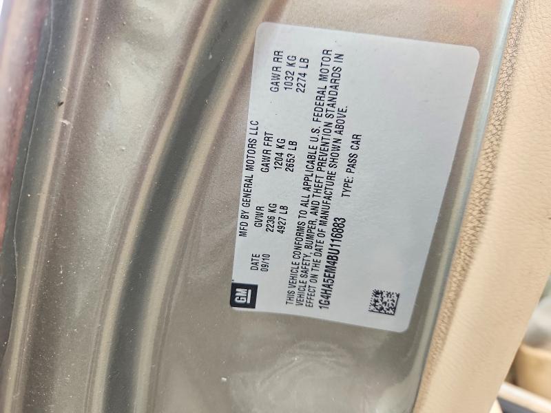 69744896 :رقم المزاد ، 1G4HA5EM4BU116883 vin ، 2011 Buick Lucerne مزاد بيع
