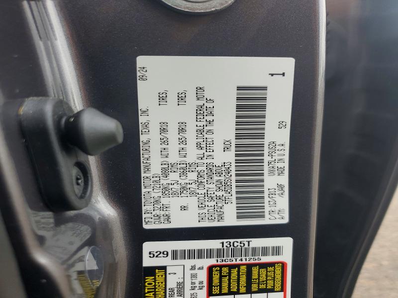 2025 Toyota Tundra მანქანა იყიდება აუქციონზე, vin: 5TFLA5DB5SX240433, აუქციონის ნომერი: 68054666