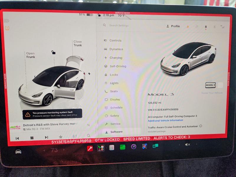 70744026 :رقم المزاد ، 5YJ3E1EA9PF436959 vin ، 2023 Tesla Model 3 مزاد بيع