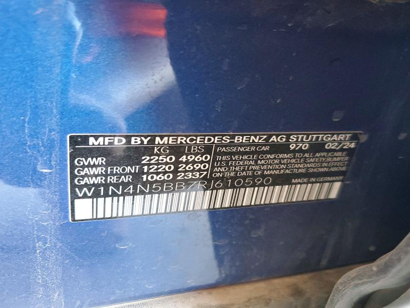 Продажа на аукционе авто 2024 Mercedes-benz Gla, vin: W1N4N5BB7RJ610590, номер лота: 66852086
