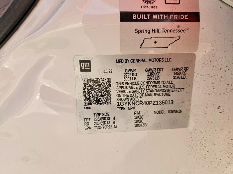 2023 Cadillac Xt5 მანქანა იყიდება აუქციონზე, vin: 1GYKNCR40PZ135013, აუქციონის ნომერი: 70112366