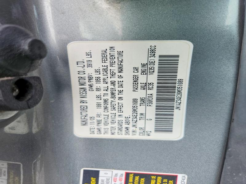 67089966 :رقم المزاد ، JN1AZ34E26M351689 vin ، 2006 Nissan 350z مزاد بيع
