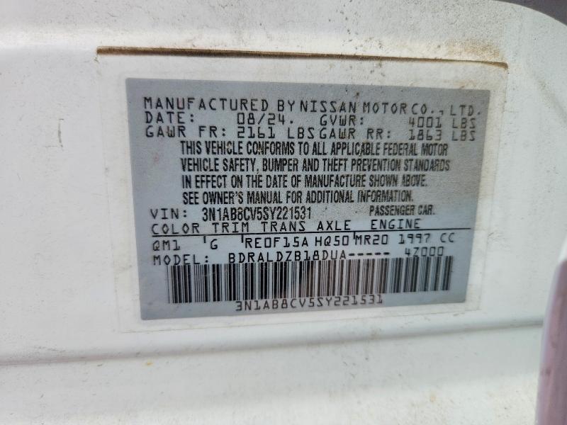 Aukcja sprzedaży 2025 Nissan Sentra, vin: 3N1AB8CV5SY221531, numer aukcji: 69563396
