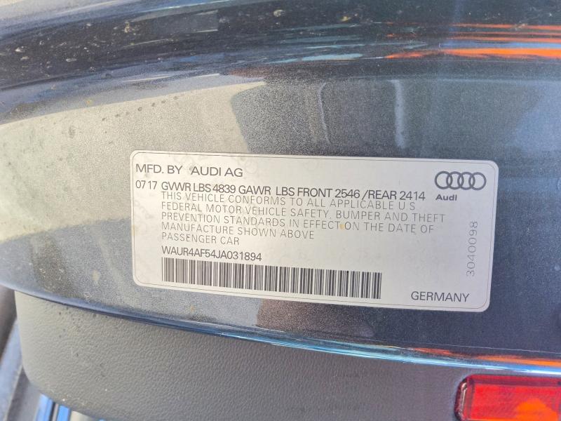 2018 Audi S5 მანქანა იყიდება აუქციონზე, vin: WAUR4AF54JA031894, აუქციონის ნომერი: 67327546