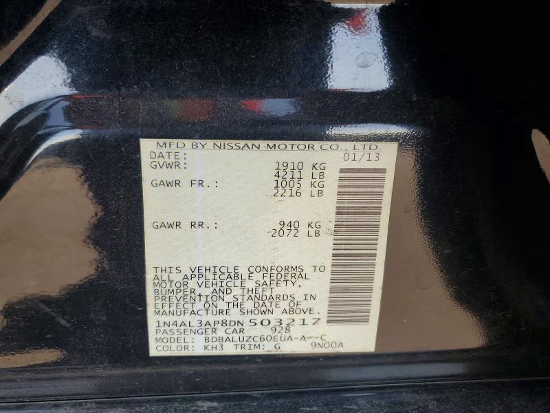 Продажа на аукционе авто 2013 Nissan Altima, vin: 1N4AL3AP8DN503217, номер лота: 67448666