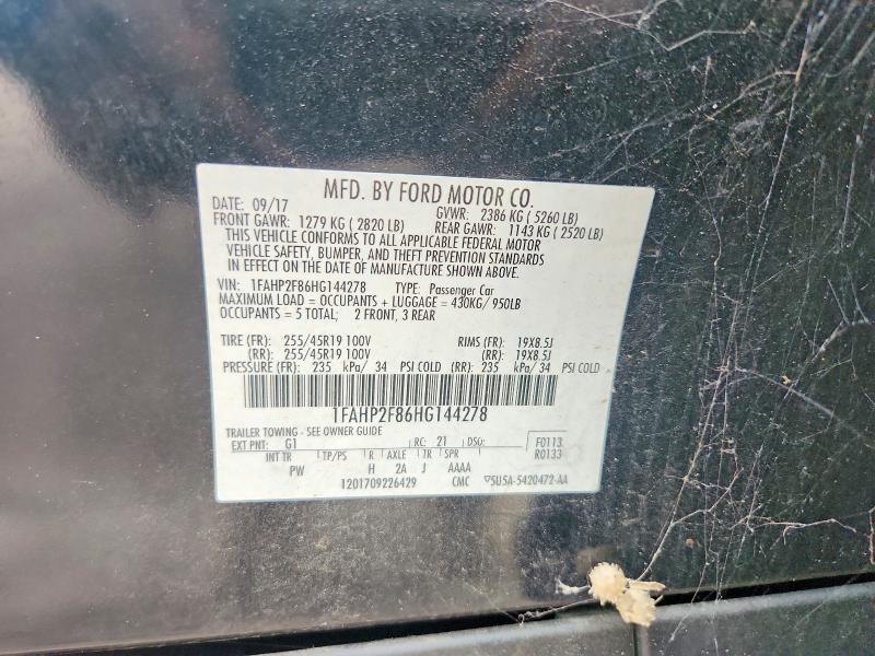 Продаж на аукціоні авто 2017 Ford Taurus, vin: 1FAHP2F86HG144278, номер лоту: 70254576