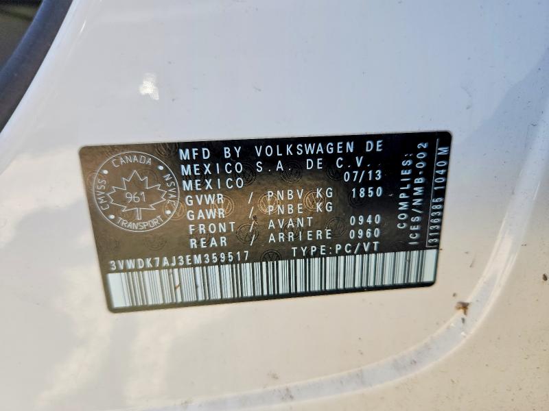 Aukcja sprzedaży 2014 Volkswagen Jetta, vin: 3VWDK7AJ3EM359517, numer aukcji: 68132056