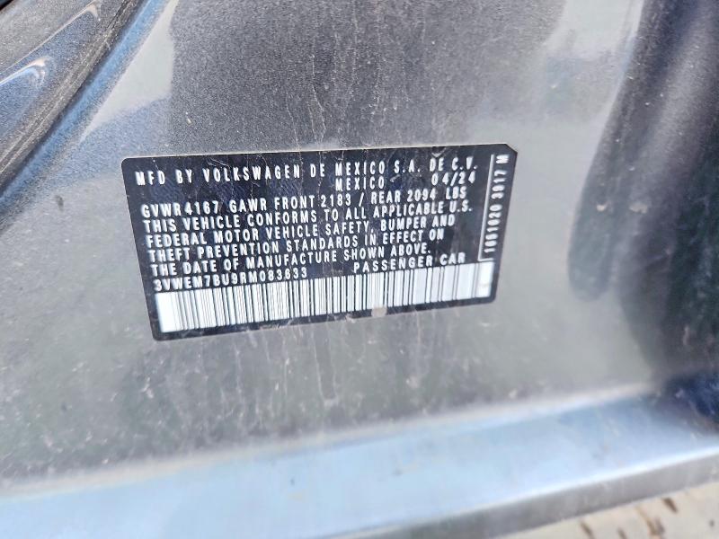 Aukcja sprzedaży 2024 Volkswagen Jetta, vin: 3VWEM7BU9RM083633, numer aukcji: 68039366