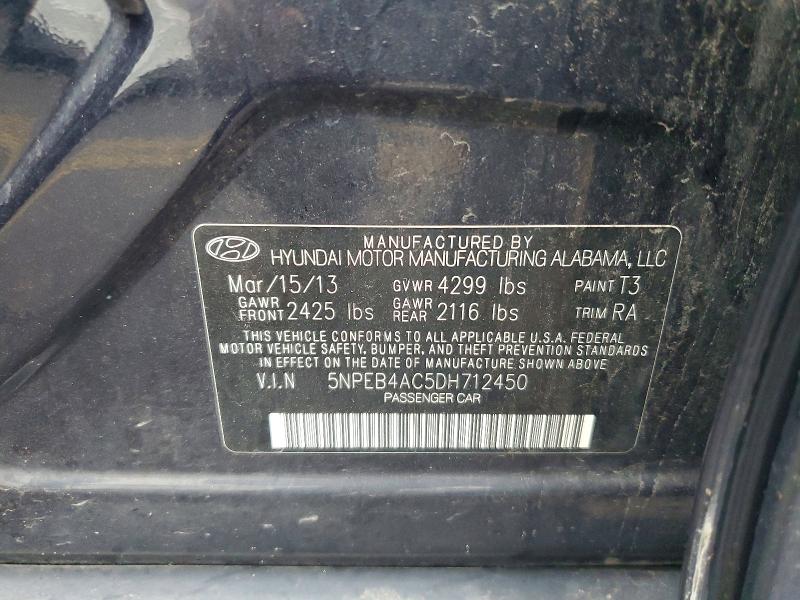 Продаж на аукціоні авто 2013 Hyundai Sonata, vin: 5NPEB4AC5DH712450, номер лоту: 67440216