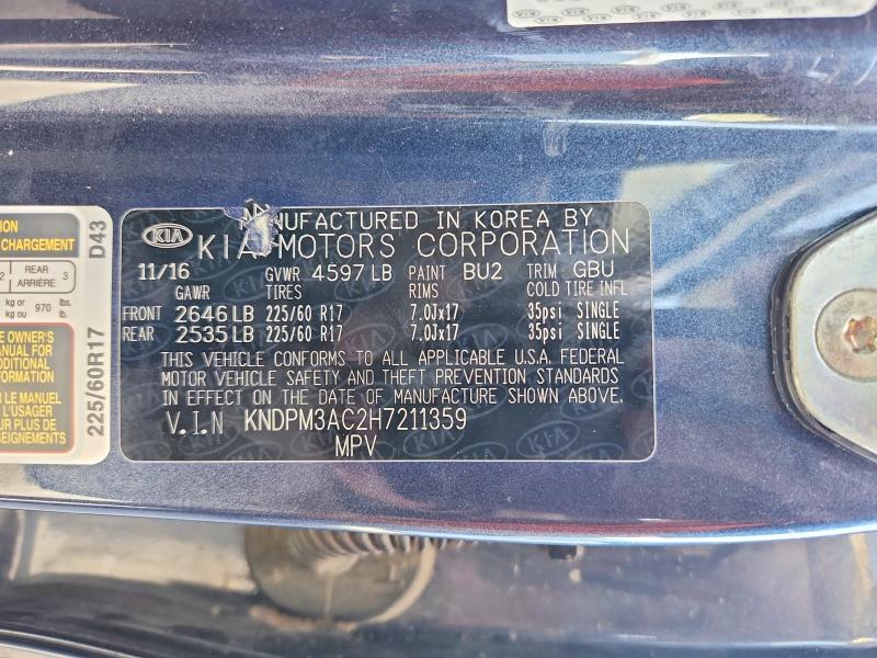 Aukcja sprzedaży 2017 Kia Sportage, vin: KNDPM3AC2H7211359, numer aukcji: 69220816