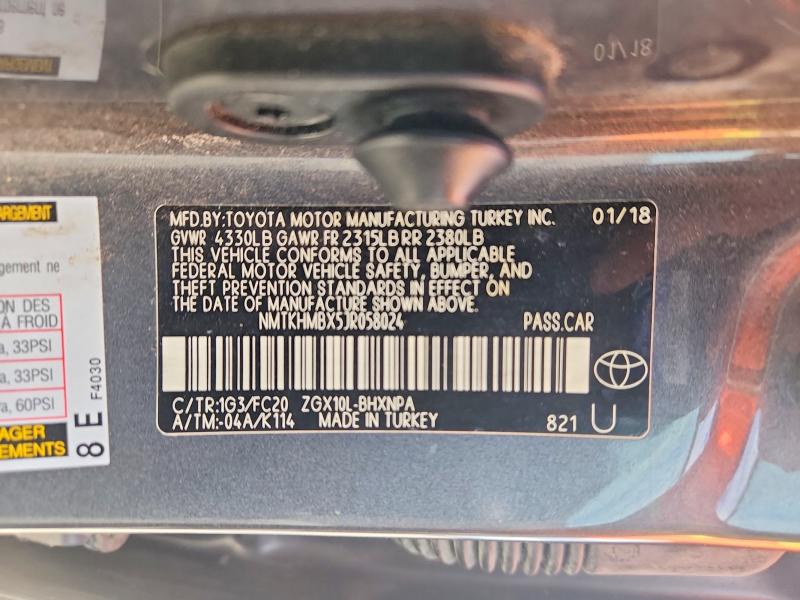 68040736 :رقم المزاد ، NMTKHMBX5JR058024 vin ، 2018 Toyota C-hr مزاد بيع