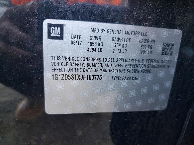 Продажа на аукционе авто 2018 Chevrolet Malibu, vin: 1G1ZD5STXJF100775, номер лота: 70385736