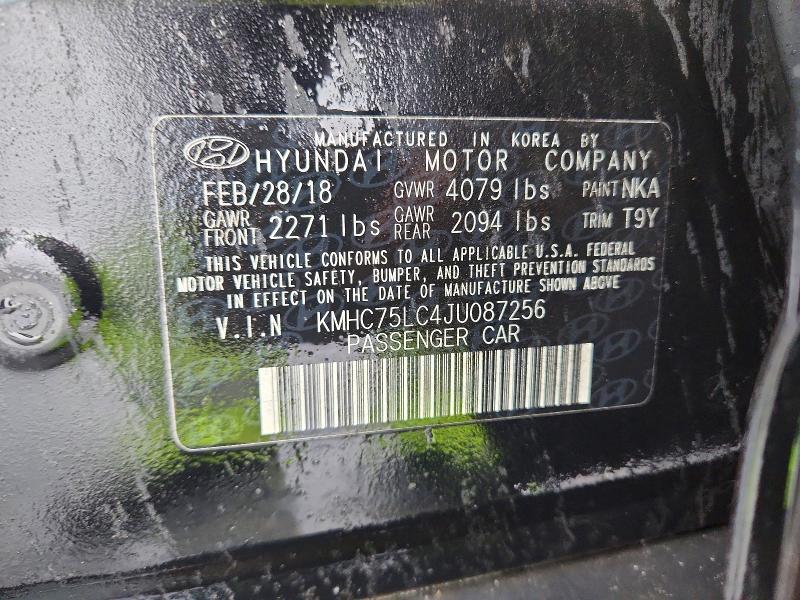 Aukcja sprzedaży 2018 Hyundai Ioniq, vin: KMHC75LC4JU087256, numer aukcji: 69452376