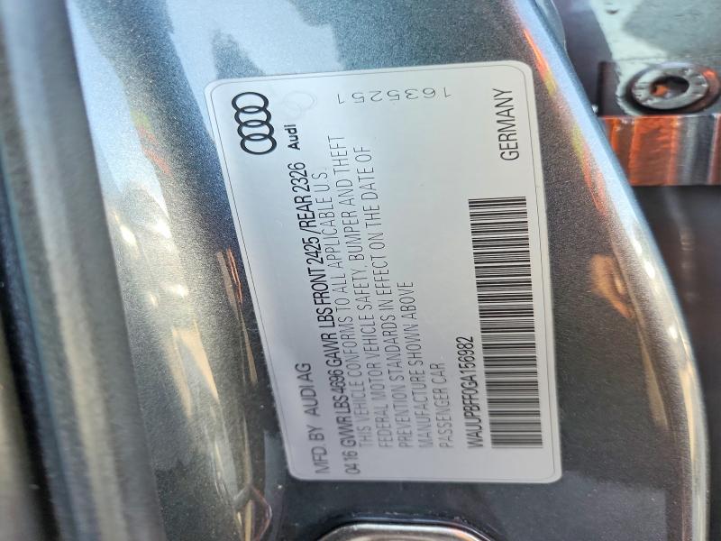 70245926 :رقم المزاد ، WAUUPBFF0GA156982 vin ، 2016 Audi A3 مزاد بيع