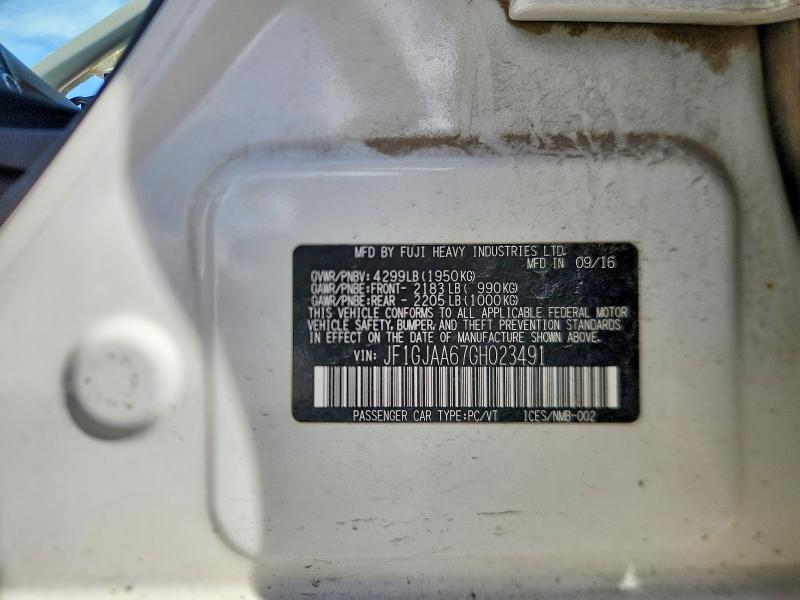 Продаж на аукціоні авто 2016 Subaru Impreza, vin: JF1GJAA67GH023491, номер лоту: 69322406