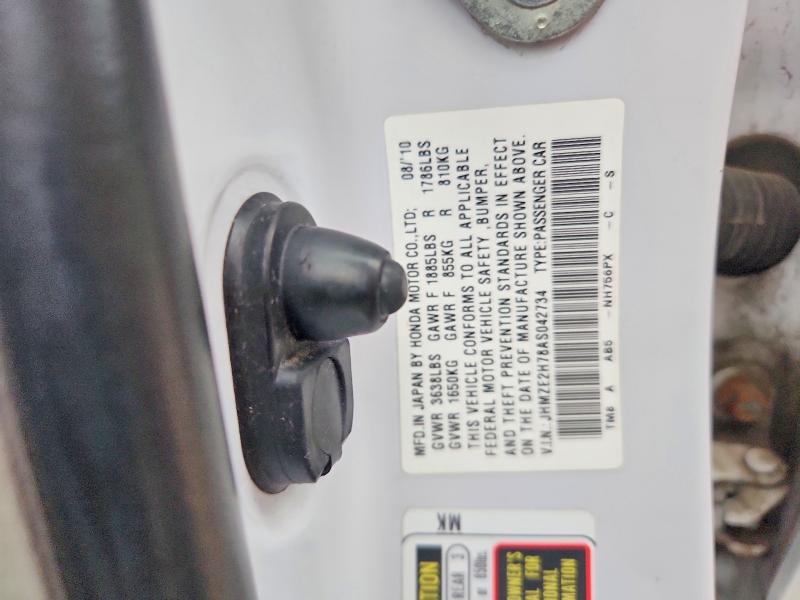 2010 Honda Insight მანქანა იყიდება აუქციონზე, vin: JHMZE2H78AS042734, აუქციონის ნომერი: 68675766