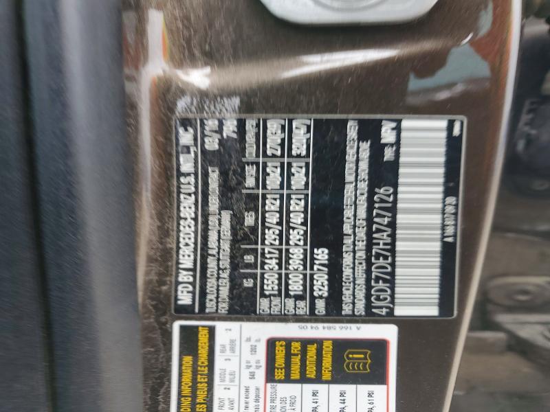 Aukcja sprzedaży 2017 Mercedes-benz Gls, vin: 4JGDF7DE7HA747126, numer aukcji: 69456466